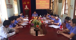 VKSND H. LONG ĐIỀN TỔ CHỨC HỘI NGHỊ CÁN BỘ CÔNG CHỨC NĂM 2017.