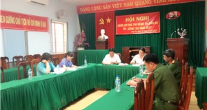 Họp liên ngành về việc chuẩn bị cưỡng chế chuyển giao quyền sử dụng đất tại phường Nguyễn An Ninh, Tp Vũng Tàu 