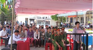 Phiên tòa xét xử lưu động và rút kinh nghiệm hai cấp vụ án “Cướp tài sản” tại xã Nghĩa Thành, huyện Châu Đức.