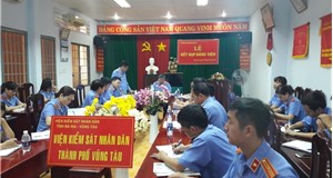 ĐOÀN THANH TRA - VIỆN KIỂM SÁT NHÂN DÂN TỈNH BR-VT LÀM VIỆC TẠI VIỆN KIỂM SÁT NHÂN DÂN TP VŨNG TÀU. 