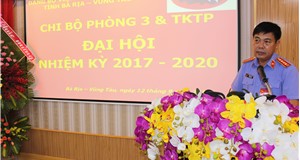 Chi bộ  Phòng 3 và Thống kê tội phạm tổ chức Đại hội nhiệm kỳ (2017 – 2020)