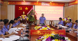 VKSND TỈNH GIAO BAN TRỰC TUYẾN CÔNG TÁC QUÝ III.2017