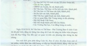Thông báo về việc sửa đổi, bổ sung Thể lệ Cuộc thi sáng tác khẩu hiệu (Slogan) tỉnh Bà Rịa - Vũng Tàu