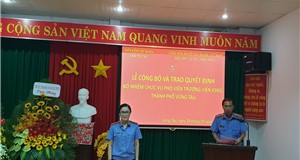 LỄ CÔNG BỐ VÀ TRAO QUYẾT ĐỊNH BỔ NHIỆM CHỨC VỤ PHÓ VIỆN TRƯỞNG VIỆN KIỂM SÁT NHÂN DÂN TP VŨNG TÀU