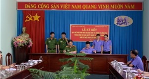 LỄ KÝ KẾT QUY CHẾ PHỐI HỢP CÔNG TÁC GIỮA  CƠ QUAN CSĐT CA TP. VŨNG TÀU VÀ VKSND TP. VŨNG TÀU