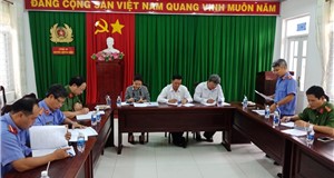 Trực tiếp kiểm sát việc tạm giữ, tạm giam và thi hành án phạt tù tại Nhà tạm giữ Công an huyện Xuyên Mộc quý I năm 2020.