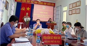 VIỆN KIỂM SÁT NHÂN DÂN THÀNH PHỐ BÀ RỊA TỔ CHỨC HỘI NGHỊ TRIỂN KHAI CÔNG TÁC KIỂM SÁT NĂM 2022