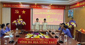 LỄ CÔNG BỐ VÀ TRAO QUYẾT ĐỊNH BỔ NHIỆM CHỨC DANH KIỂM SÁT VIÊN SƠ CẤP ĐỢT 1 NĂM 2024