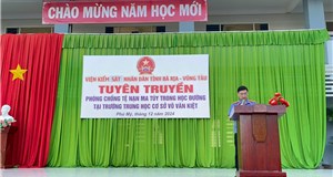 VIỆN KIỂM SÁT NHÂN DÂN TỈNH BÀ RỊA – VŨNG TÀU TỔ CHỨC TUYÊN TRUYỀN PHÒNG CHỐNG MA TÚY TẠI TRƯỜNG TRUNG HỌC CƠ SỞ VÕ VĂN KIỆT - THỊ XÃ PHÚ MỸ