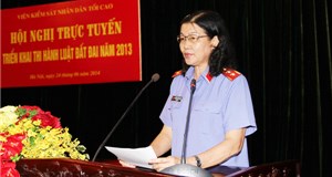                     HỘI NGHỊ TRỰC TUYẾN  TRIỂN KHAI THI HÀNH LUẬT ĐẤT ĐAI NĂM 2013