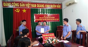 LỄ CÔNG BỐ VÀ TRAO QUYẾT ĐỊNH BỔ NHIỆM  PHÓ VIỆN TRƯỞNG VKSND HUYỆN TÂN THÀNH